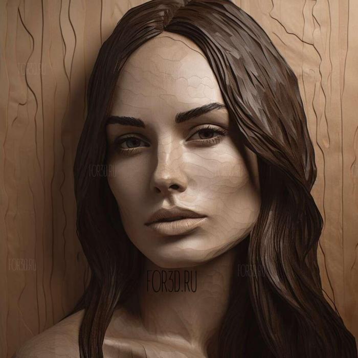 Megan Fox 2 stl model for CNC